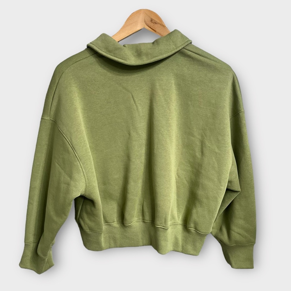 NWT Nike Sportswear Phoenix Fleece 3/4-Sleeve Crop Polo Sweatshirt - Picture 6 of 9